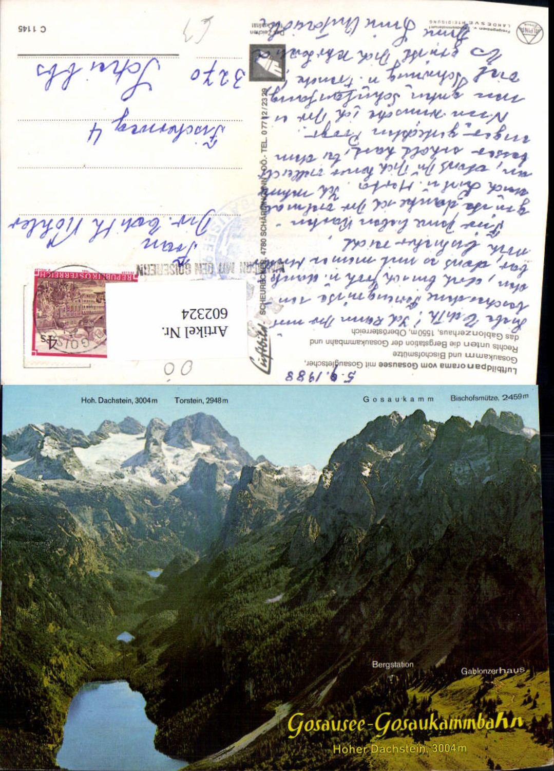 602324,Gosausee Gosaukammbahn Hoher Dachstein Gosau