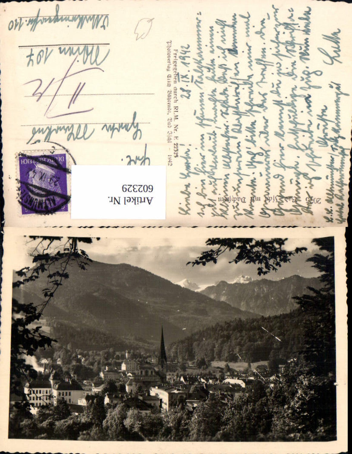 602329,Foto Ak Bad Ischl m. Dachstein Ansicht