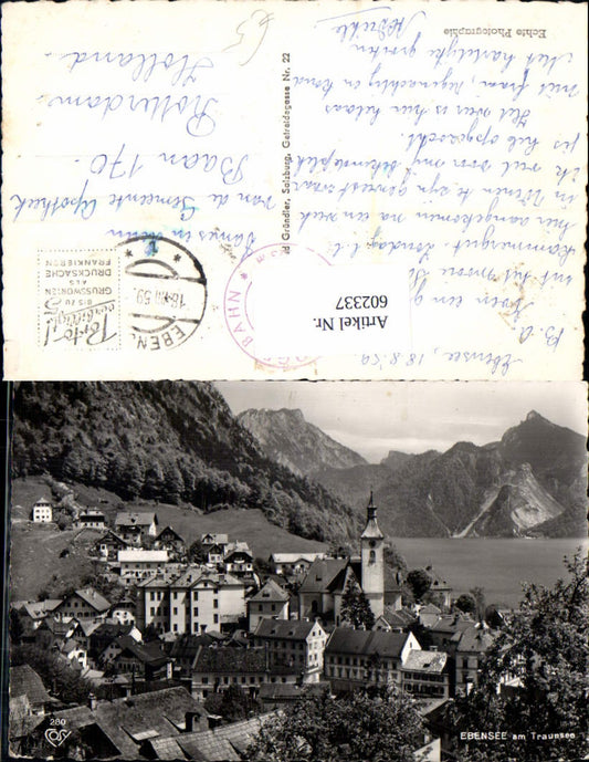 602337,Foto Ak Ebensee m. Traunsee Ansicht pub Cosy 280