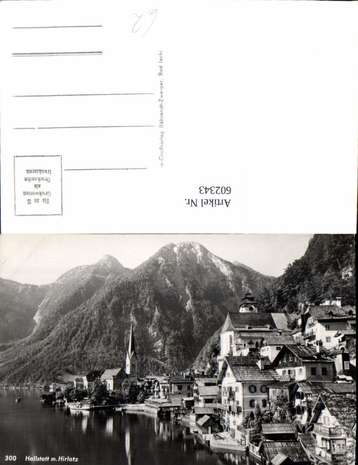 602343,Foto Ak Hallstatt m. Hirlatz