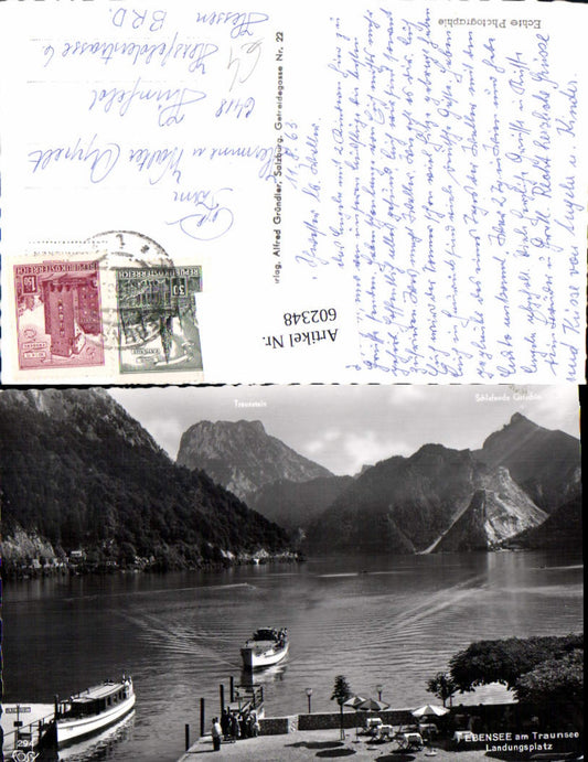 602348,Foto Ak Ebensee a. Traunsee Landungsplatz Schiffe pub Cosy 294