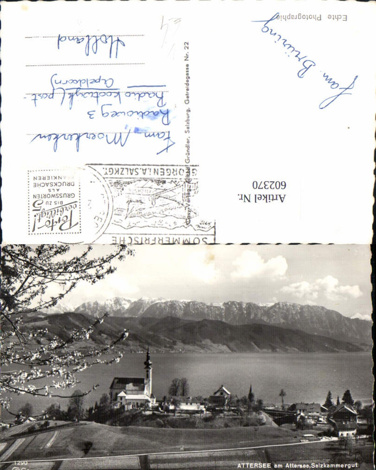 602370,Foto Ak Attersee a. Attersee m. Höllengebirge pub Cosy 1290
