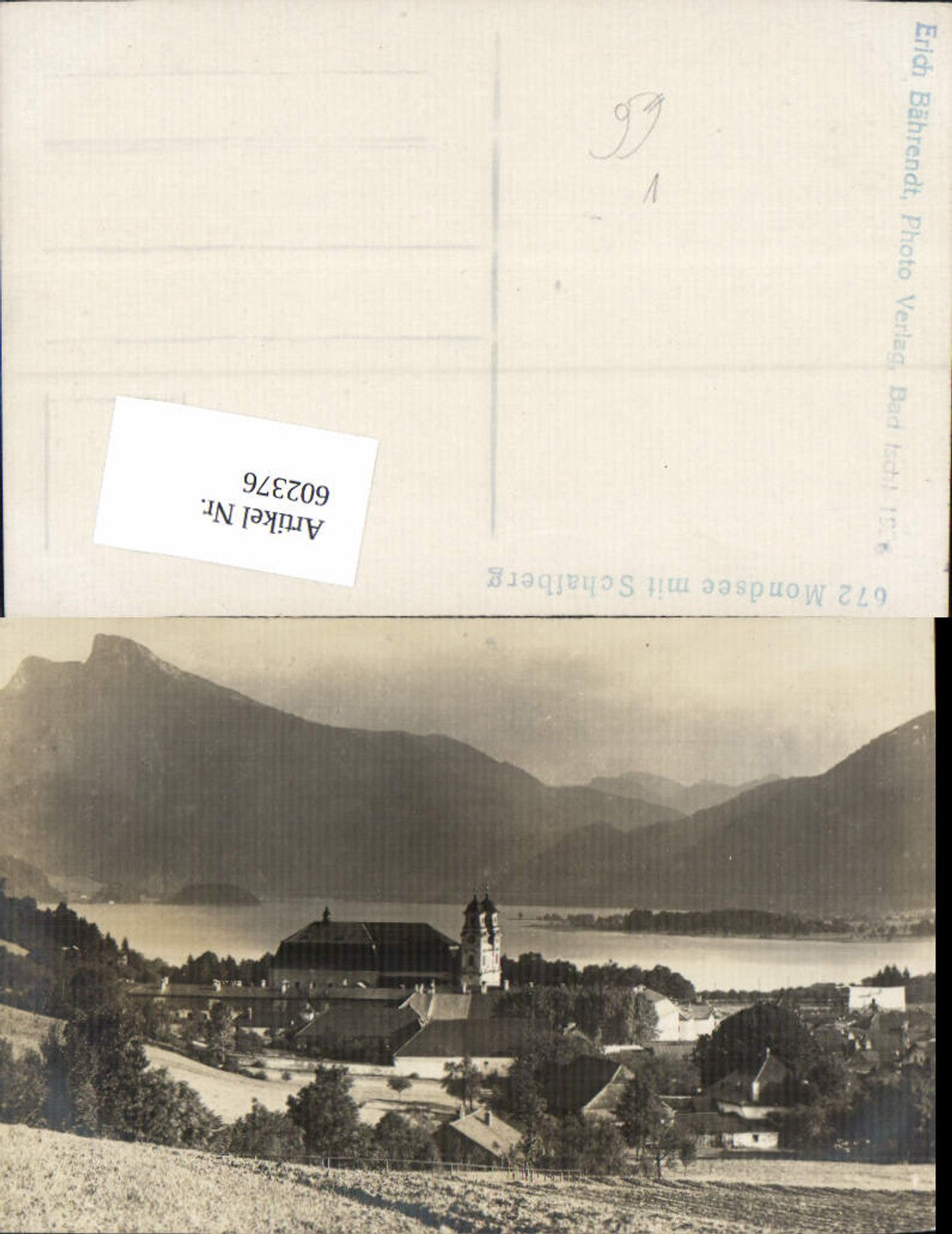 602376,Mondsee m. Schafberg pub Erich Bährendt