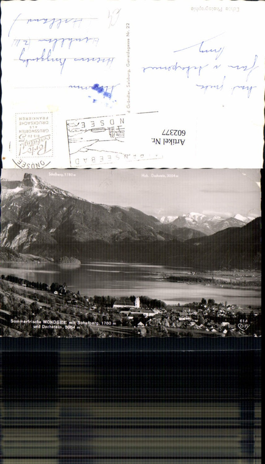 602377,Foto Ak Mondsee m. Schafberg u. Dachstein