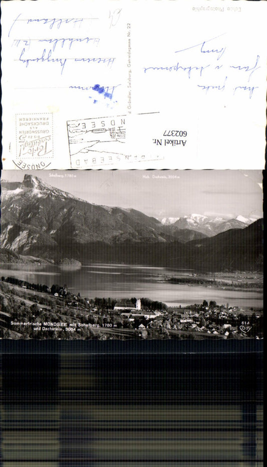 602377,Foto Ak Mondsee m. Schafberg u. Dachstein