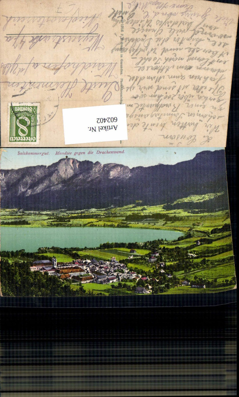602402,Mondsee geg. d. Drachenwand Salzkammergut pub F. E. Brandt 779