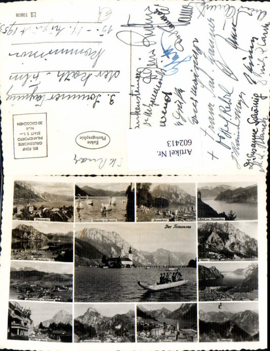 602413,Mehrbild Ak Traunsee Gmunden Schwan Seilbahn Feuerkogel