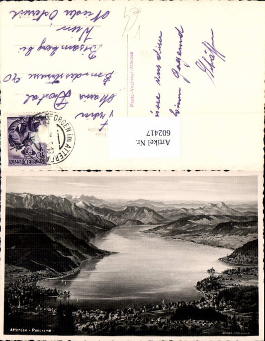 602417,Foto Ak Attersee Panorama pub Lehner-Voglmayr