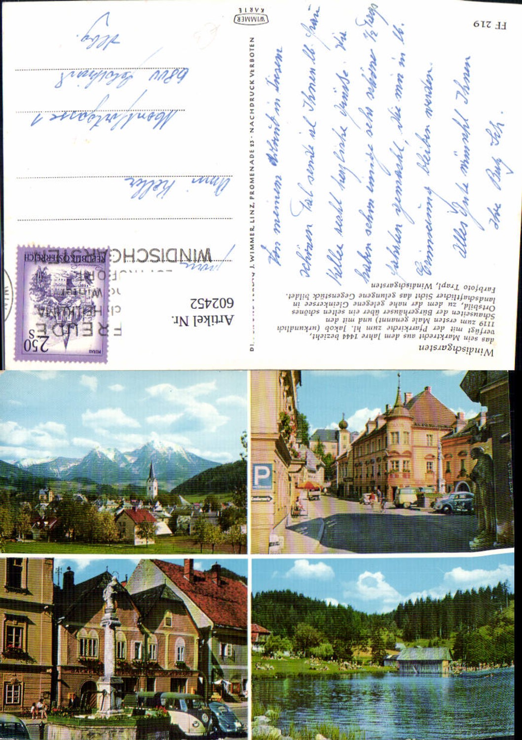 602452,Mehrbild Ak Windischgarsten Pfarrkirche VW Käfer VW Bully