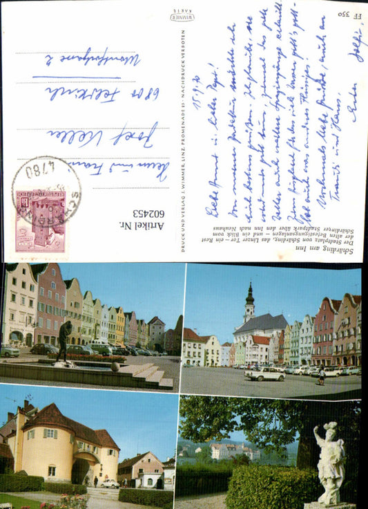 602453,Mehrbild Ak Schärding a. Inn Linzer Tor Stadtpark