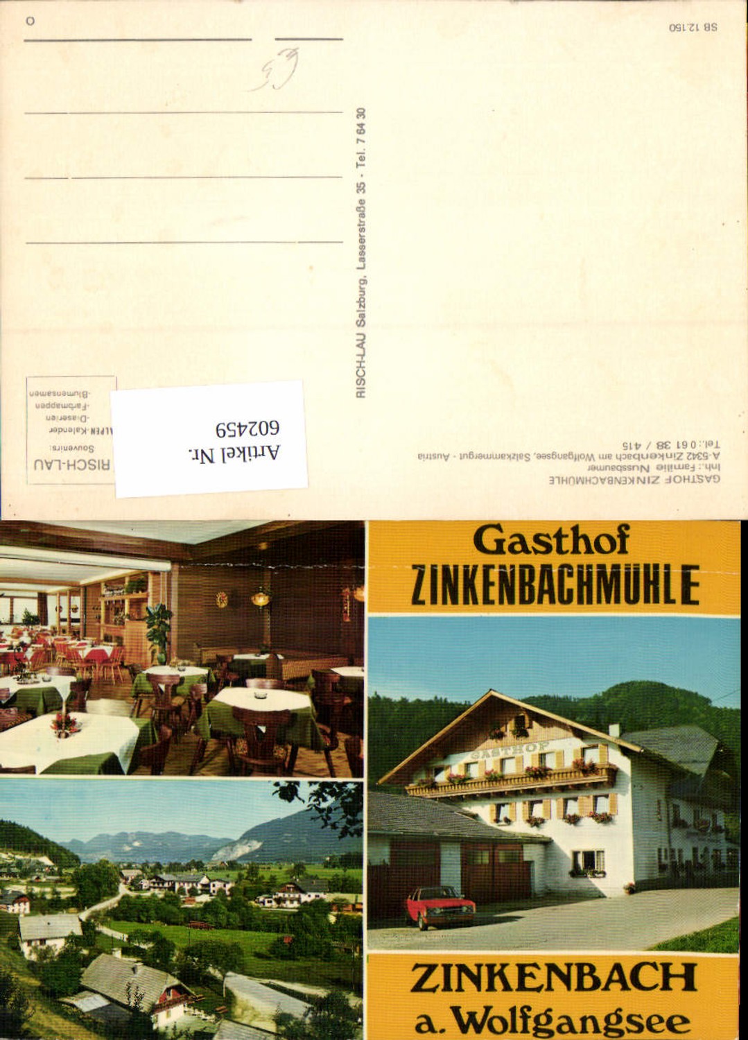 602459,Mehrbild Ak Zinkenbach a. Wolfgangsee Gasthof Zinkenbachmühle