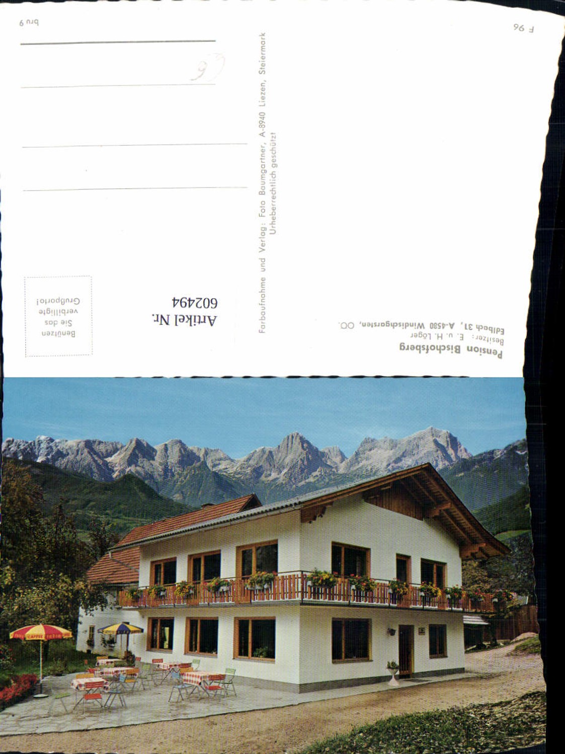 602494,Windischgarsten Pension Bischofsberg Fam. Löger