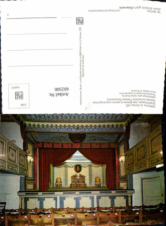 602500,Grein a. d. Donau Stadttheater Theater Innenansicht