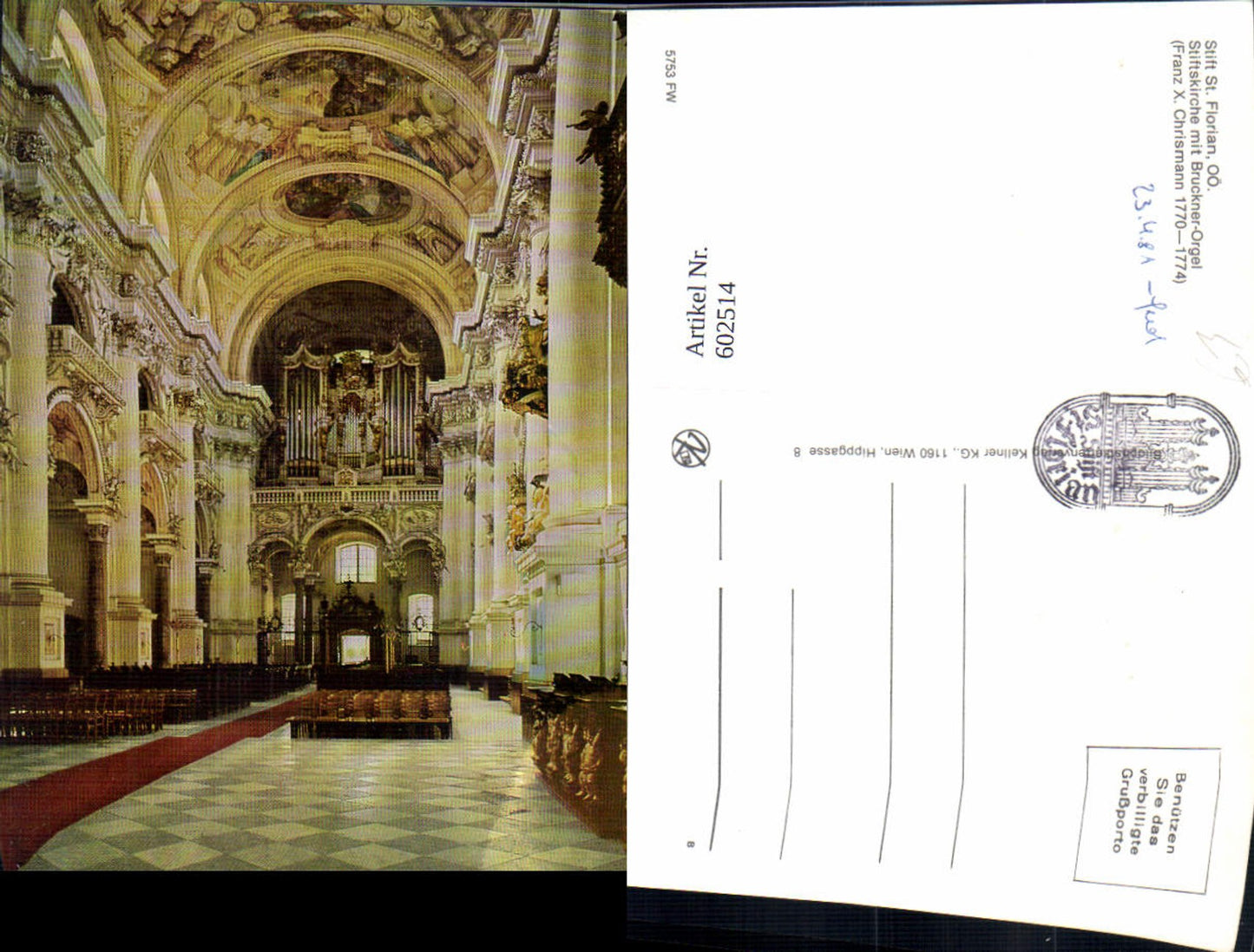 602514, St. Florian Abbey Church, Bruckner Organ