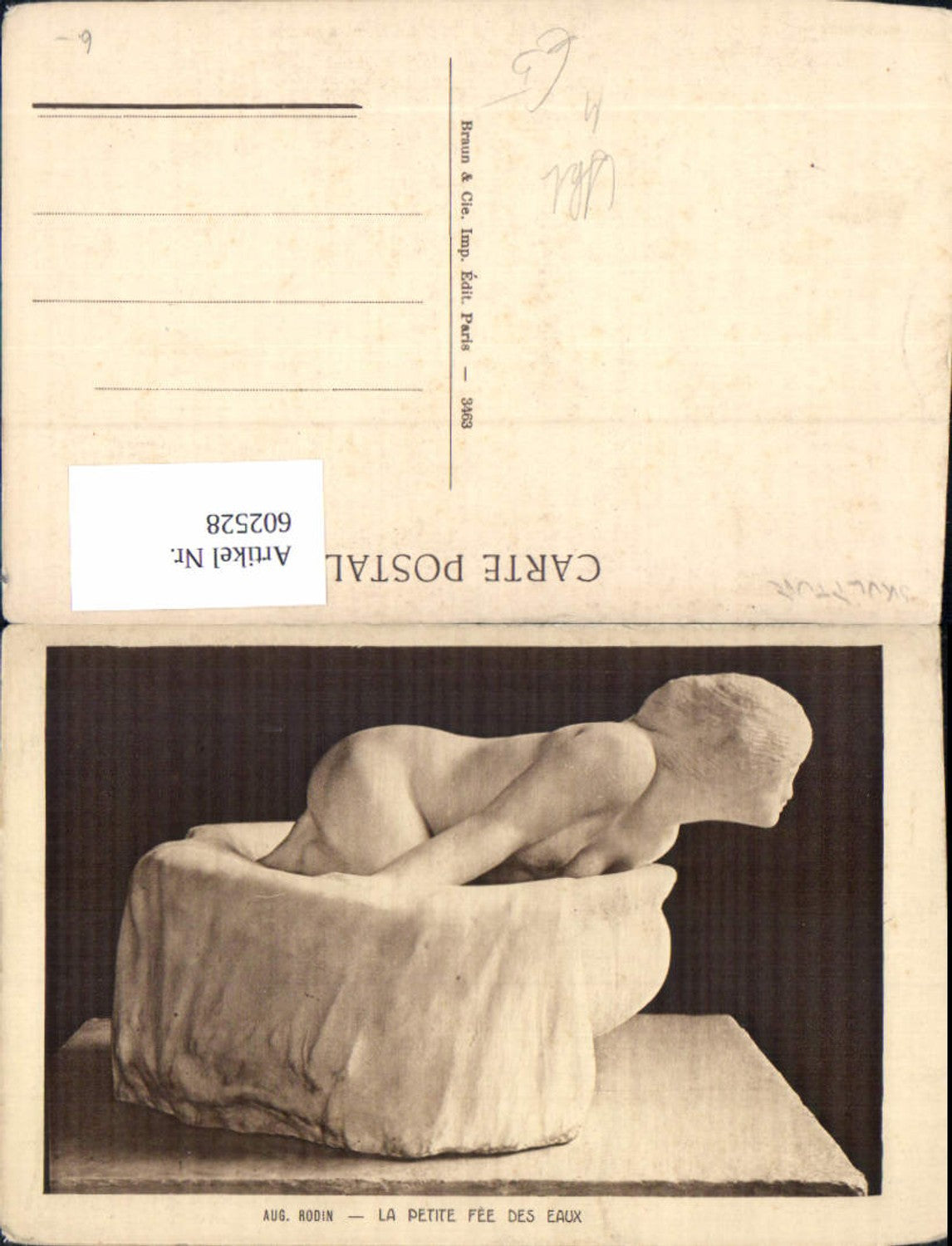 602528,Aug. Rodin La Petite Fee des Eaux Figur Skulptur Akt