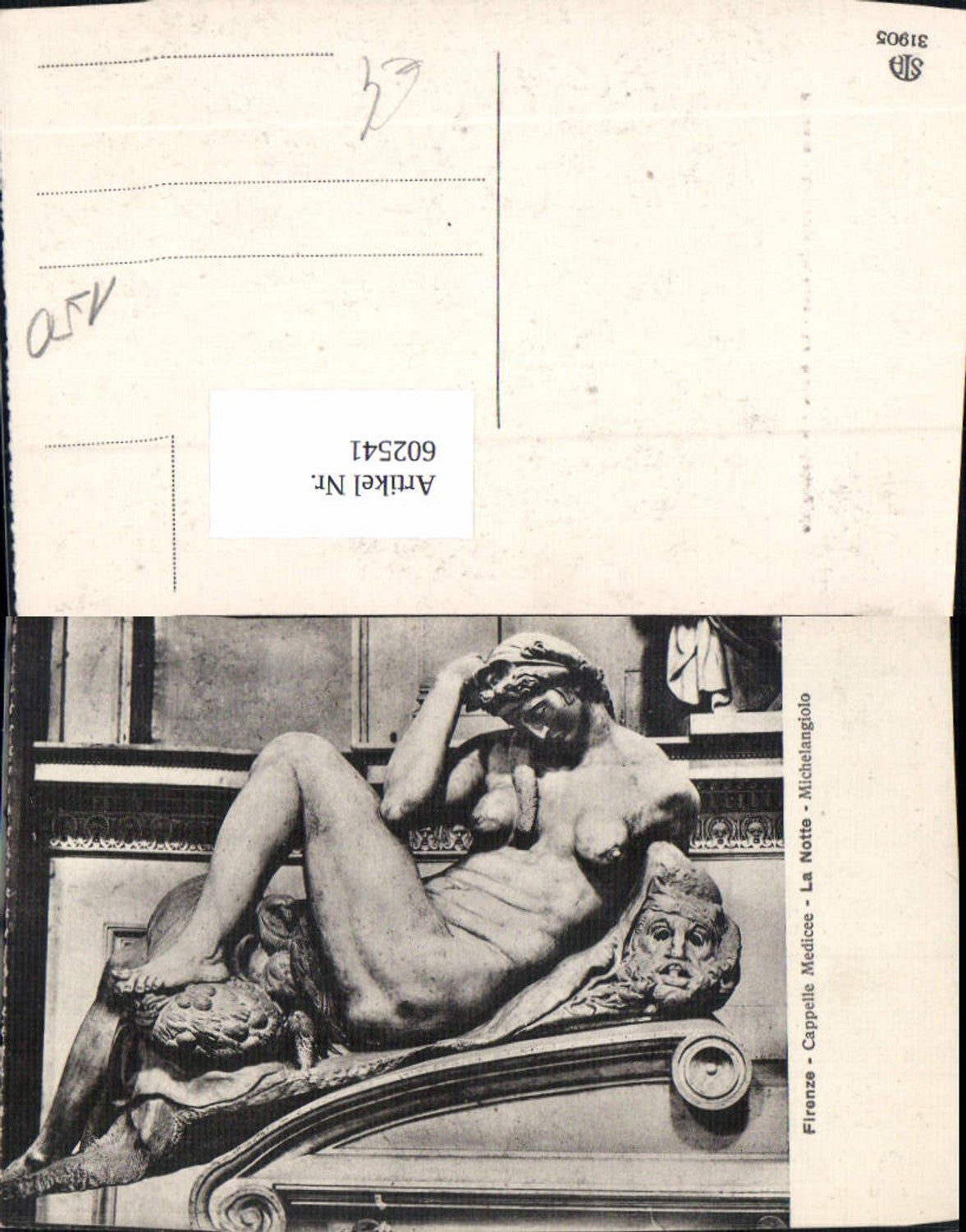 602541,Firenze Florenz La Notte Michelangiolo Figur Skulptur Akt
