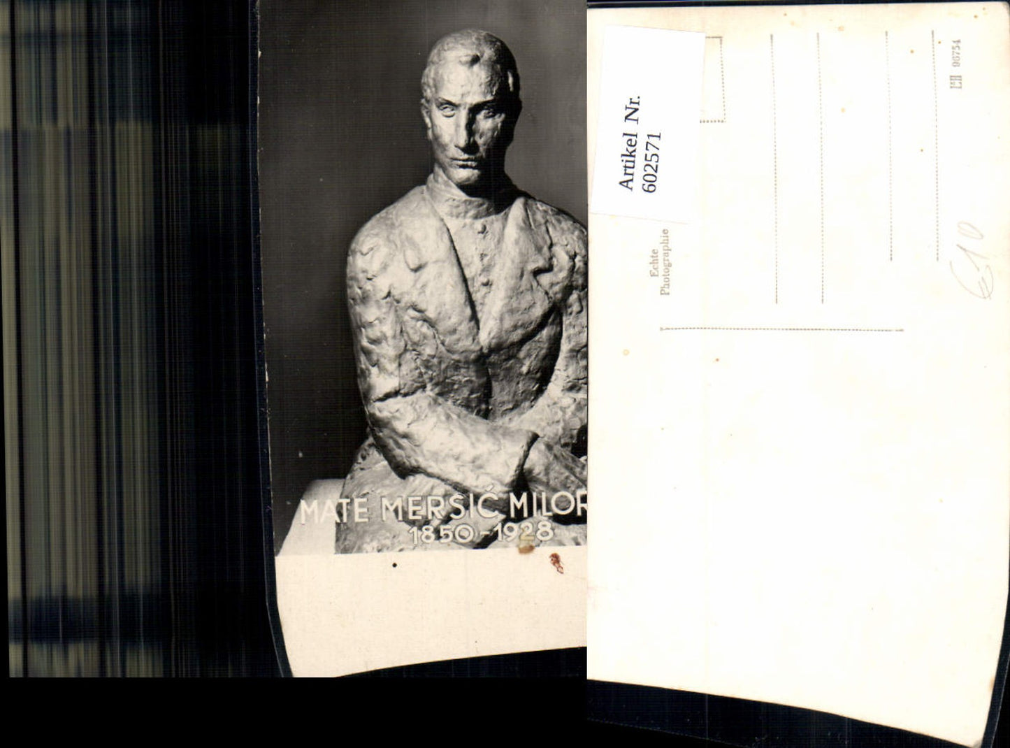602571,Foto Ak Mate Mersic Miloradic Skulptur Figur