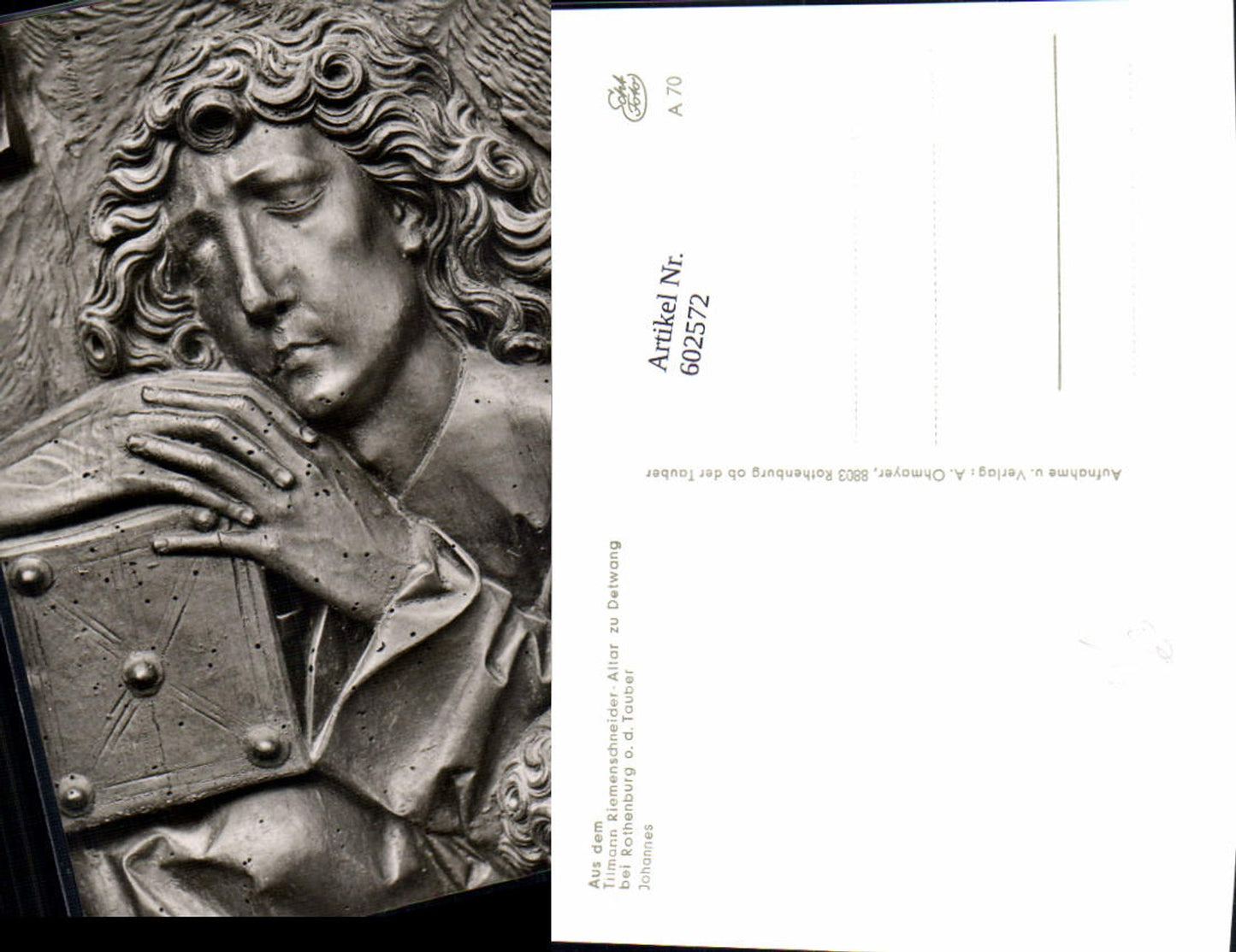 602572,Tilmann Riemenschneider Altar Detwang Rothenburg o. d. Tauber Johannes Figur Skulptur