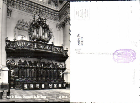 603619,Foto Ak St Florian Chorgestühl i. d. Kirche