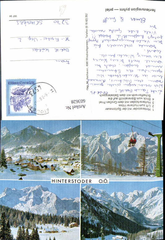 603628,Mehrbild Ak Hinterstoder i. Winter Sessellift