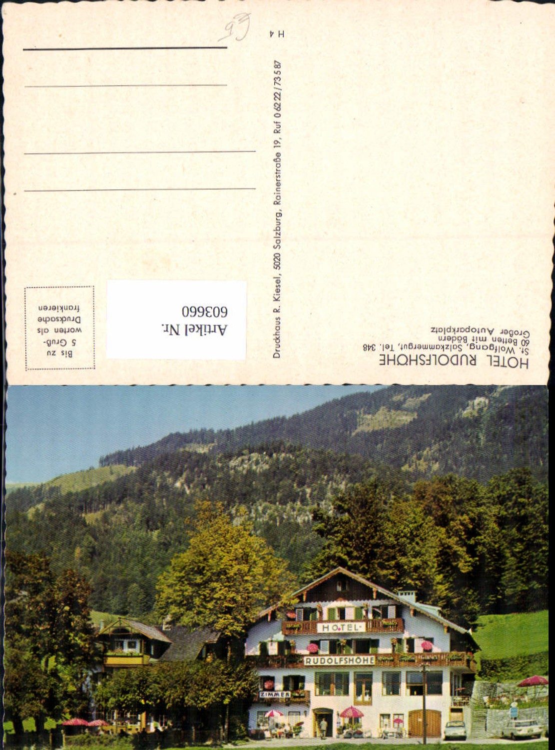 603660,St Wolfgang i. Salzkammergut Hotel Rudolfshöhe