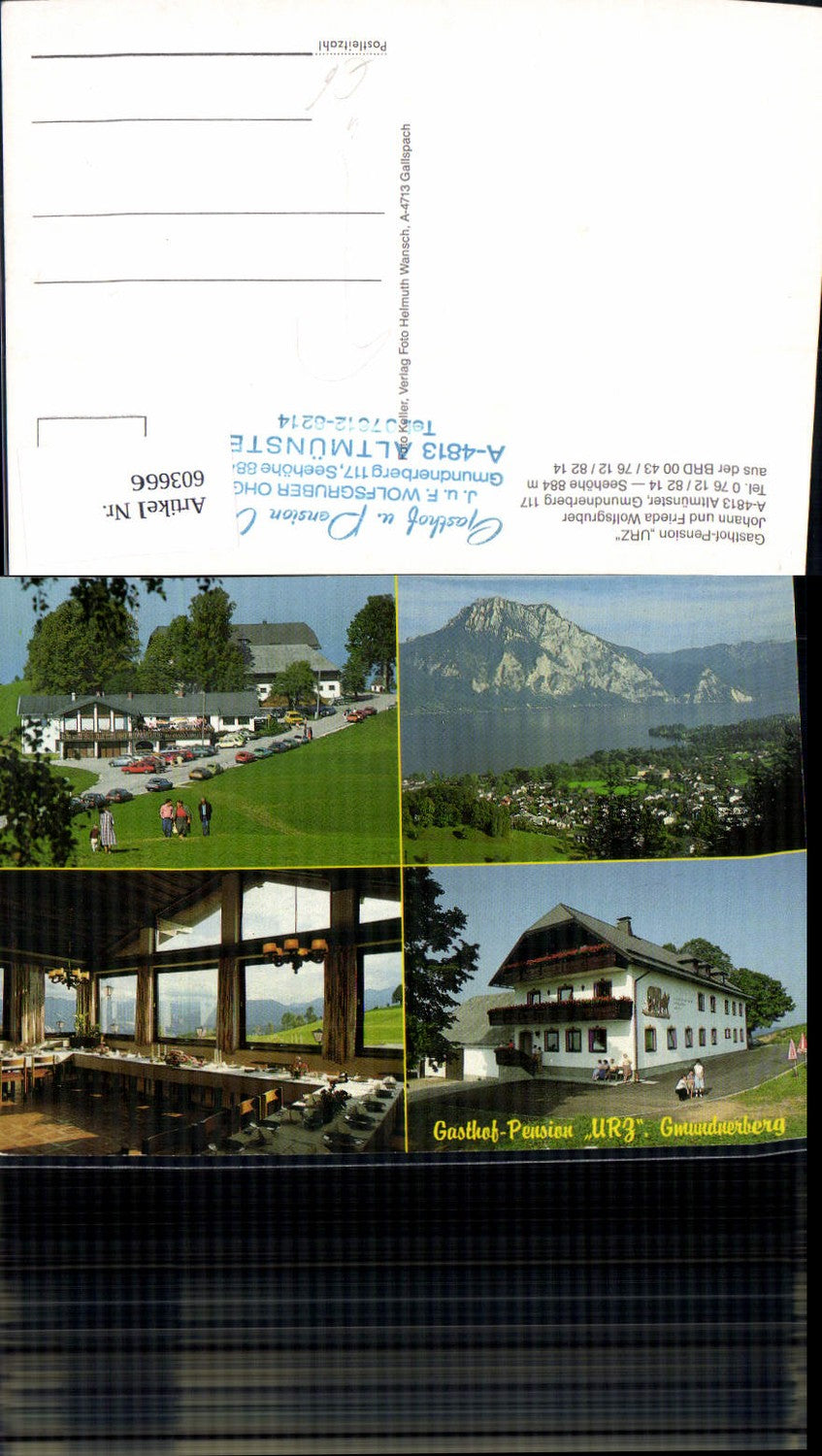 603666,Mehrbild Ak Altmünster Gasthof Pension Urz Gmunderberg