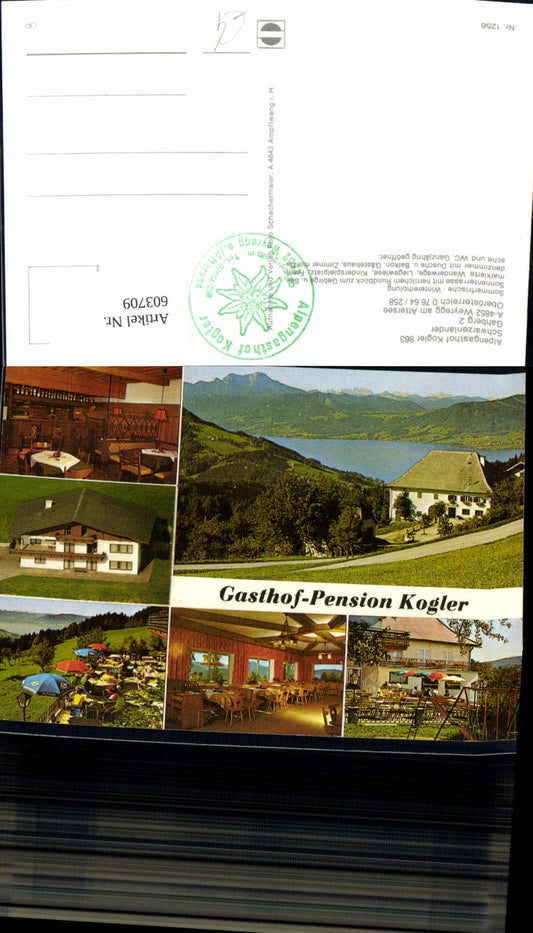 603709,Mehrbild Ak Weyregg a. Attersee Alpengasthof Kogler Gastgarten
