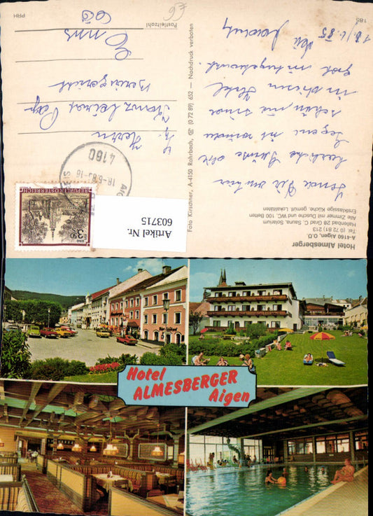 603715,Mehrbild Ak Aigen Hotel Almesberger Schwimmbad