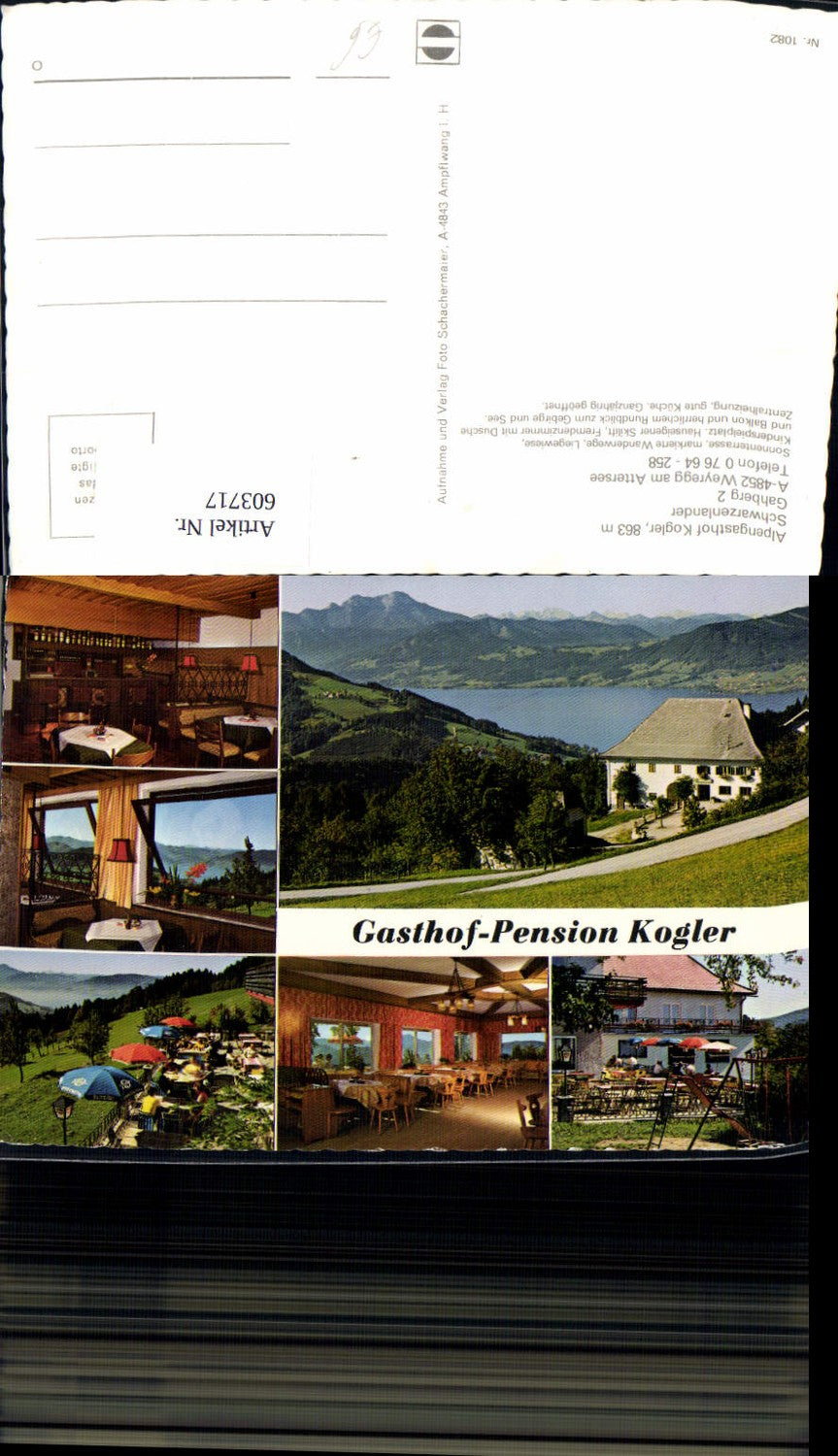 603717,Mehrbild Ak Weyregg a. Attersee Alpengasthof Kogler