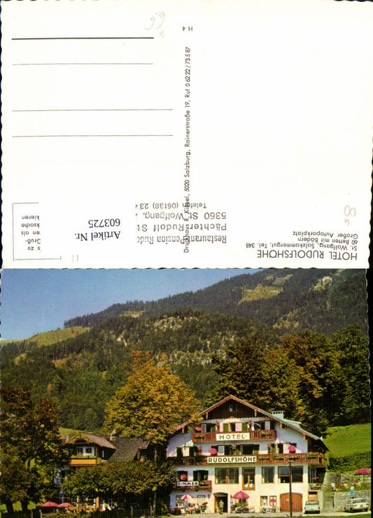 603725,St Wolfgang i. Salzkammergut Hotel Rudolfshöhe