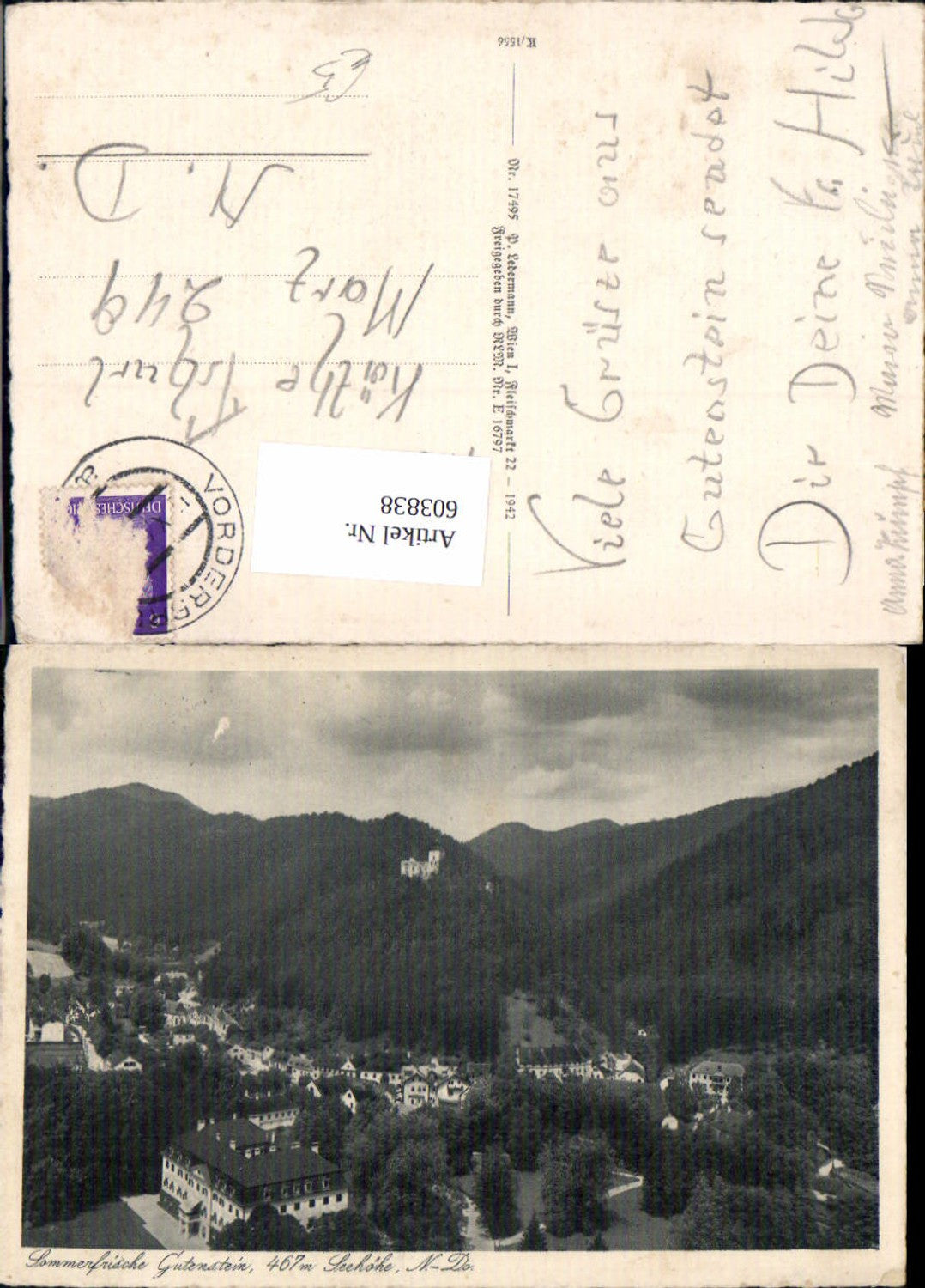 Alte Ansichtskarte – Old Postcard