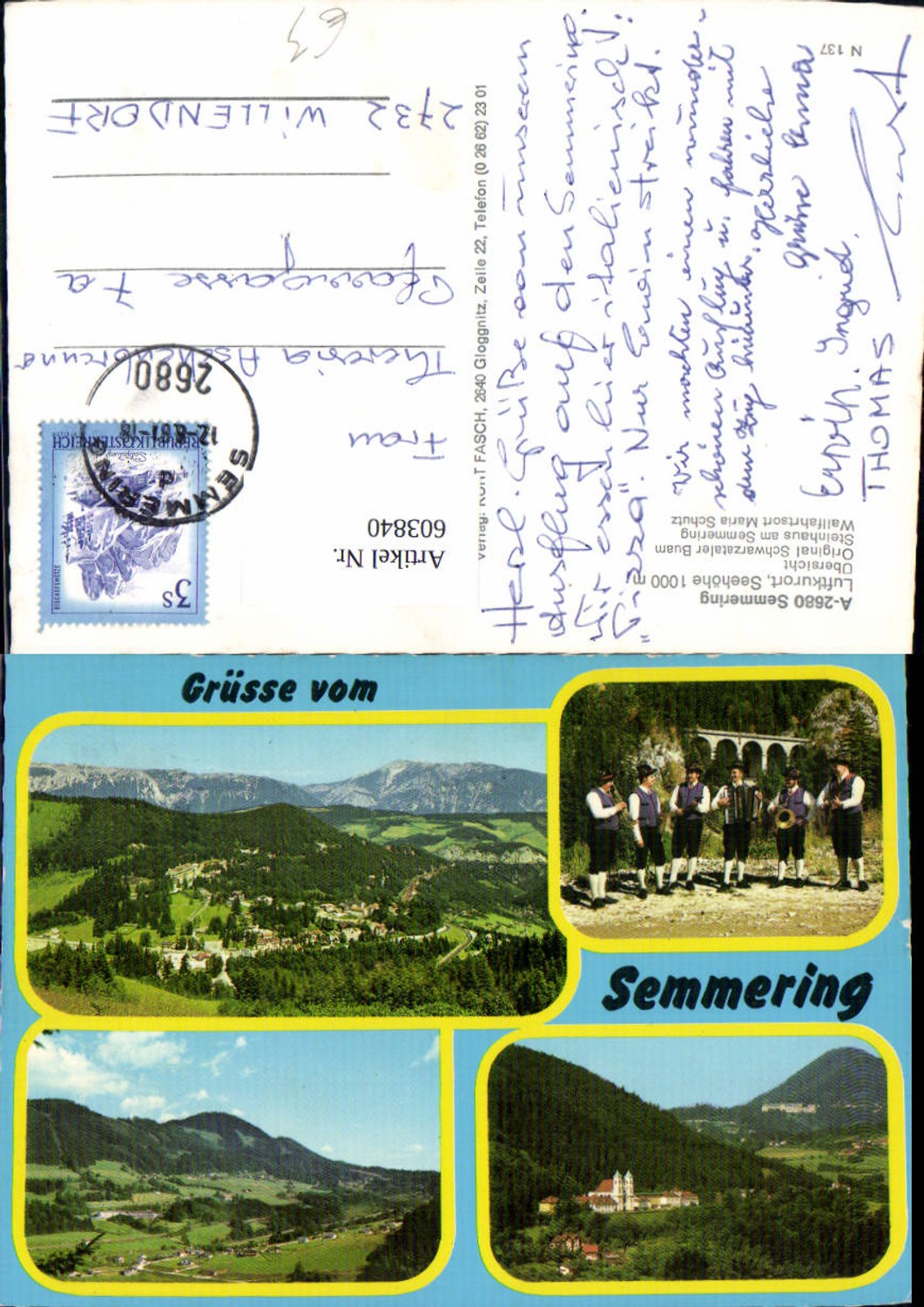 Alte Ansichtskarte – Old Postcard