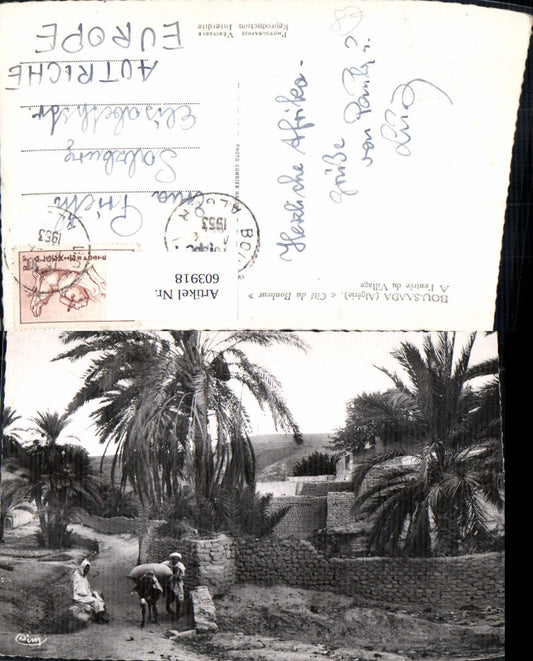 603918,Foto Ak Bou-Saada Algerie Algerien Cite du Bonheur A l entree du Village