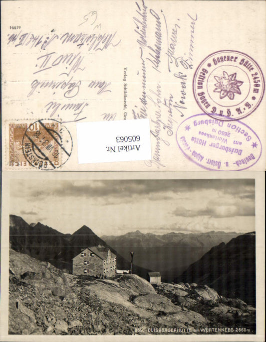 605063,Foto Ak Duisburger Hütte a. Wurtenkees Flattach