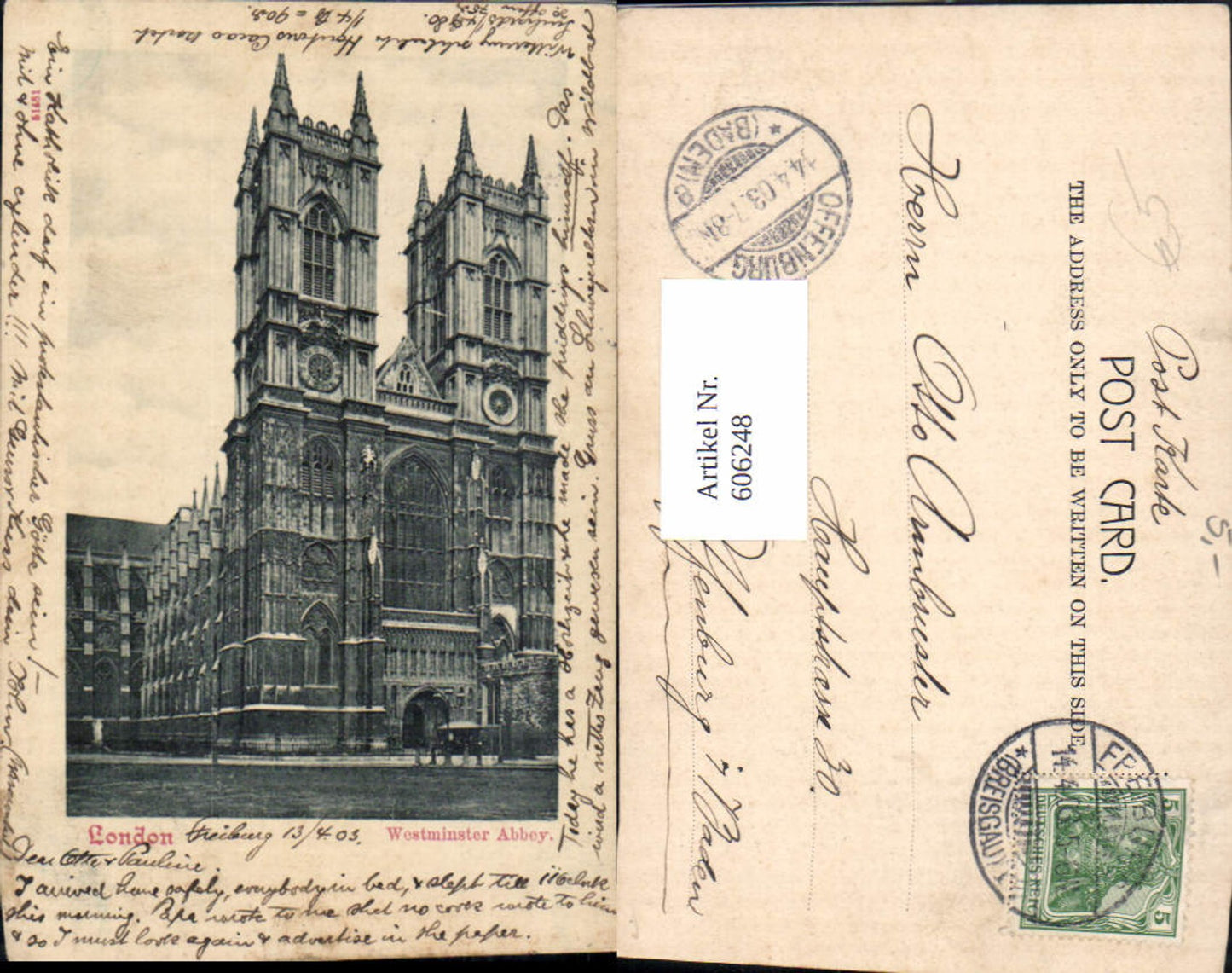 Alte Ansichtskarte – Old Postcard