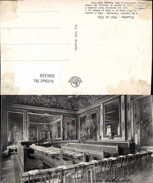 606339,Brüssel Bruxelles Hotel de Ville Interieur