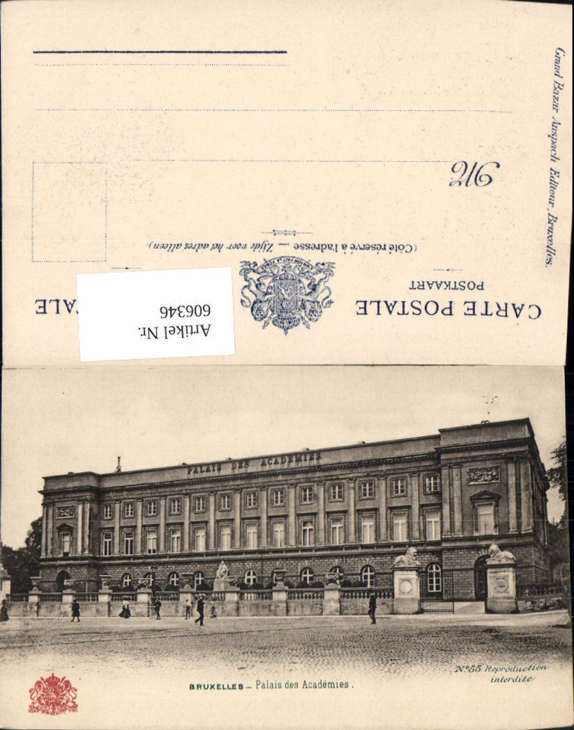 606346,Brussels Bruxelles Palais des Academies