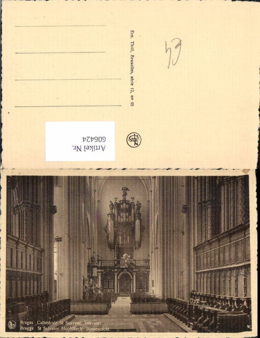 606424,Bruges Bruges Cathedrale St Sauveur Interior St Salvator Hoofdkerk Binnenzicht