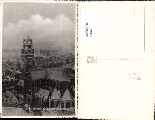 606429,Photo Ak Bruges Bruges Cathedrale St Sauveur Church Cathedral