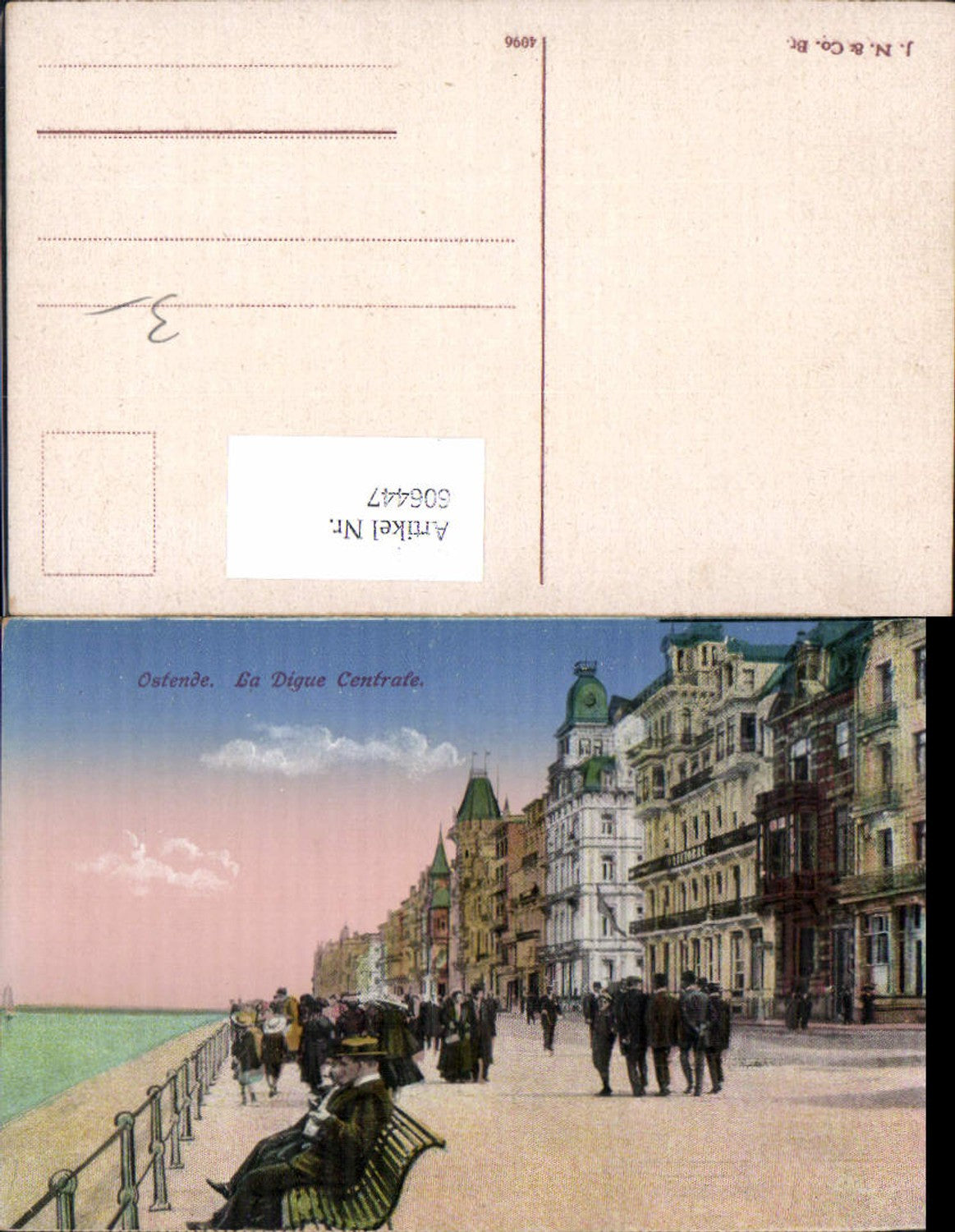 606447,Ostende La Digue Centrale Promenade Strand Belgium