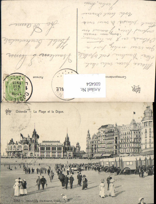 606454, Ostend La Plage et la Digue Beach Beach life Bathing cart Belgium