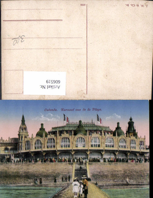 606519,Ostende Kursaal vue de la Plage Belgium