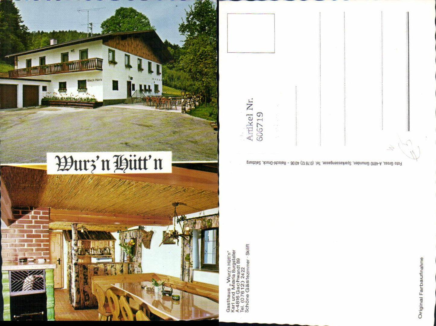 606719,Mehrbild Ak Gschwandt bei Gmunden Gasthaus Wurzn Hüttn