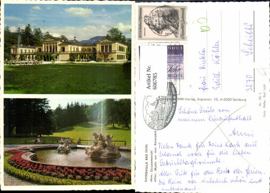 606785,Mehrbild Ak Bad Ischl Kaiservilla m. Kaiserpark