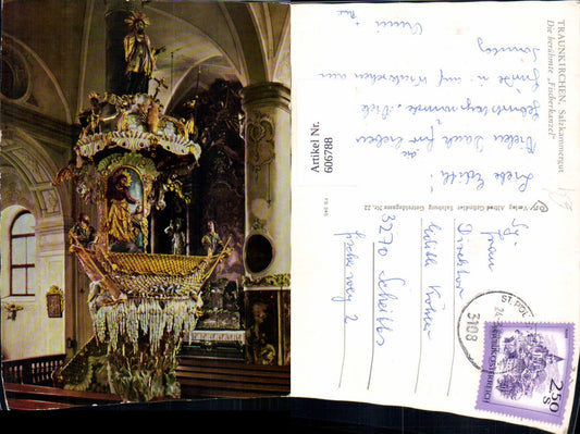 606788,Traunkirchen Fischerkanzel Kirche Innenansicht