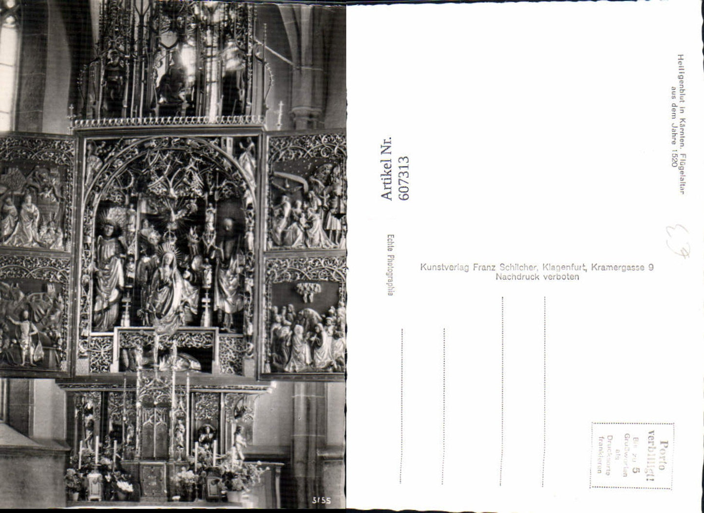 607313,Foto Ak Heiligenblut a. Großglockner Kirche Flügelaltar Innenansicht