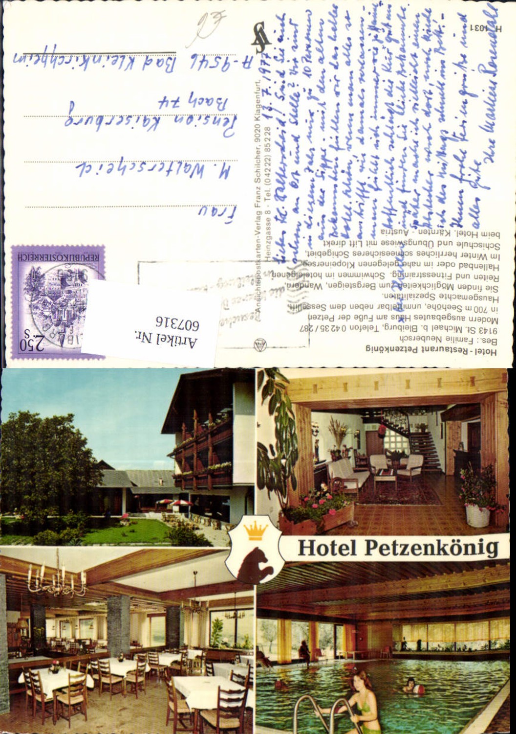 607316,Mehrbild Ak St Michael b. Bleiburg Hotel Restaurant Petzenkönig Hallenbad