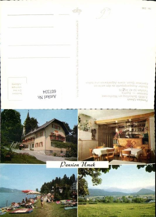 607334,Mehrbild Ak Schiefling a. Wörthersee Pension Umek