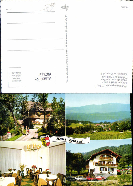 607339,Mehrbild Ak Millstatt a. See Frühstückspension Tolazzi VW Käfer