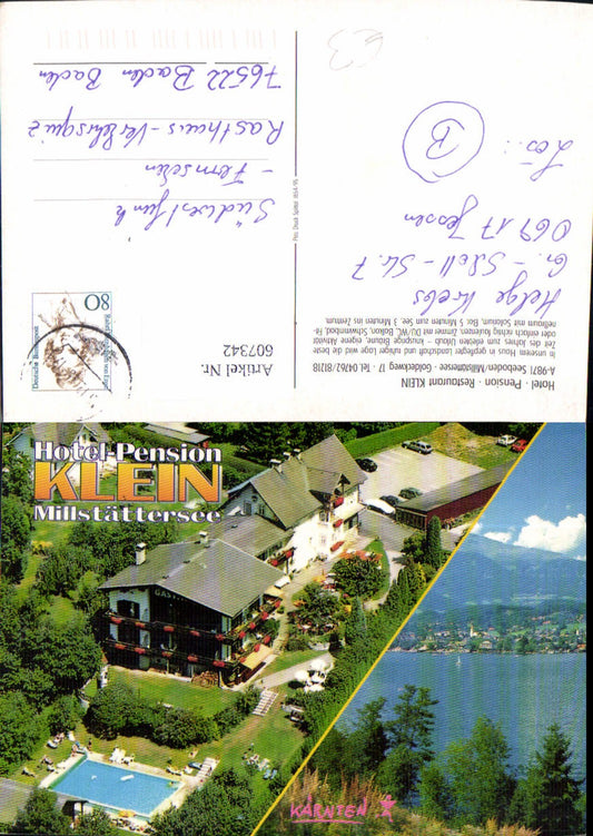 607342,Mehrbild Ak Seeboden a. Millstätter See Hotel Pension Klein